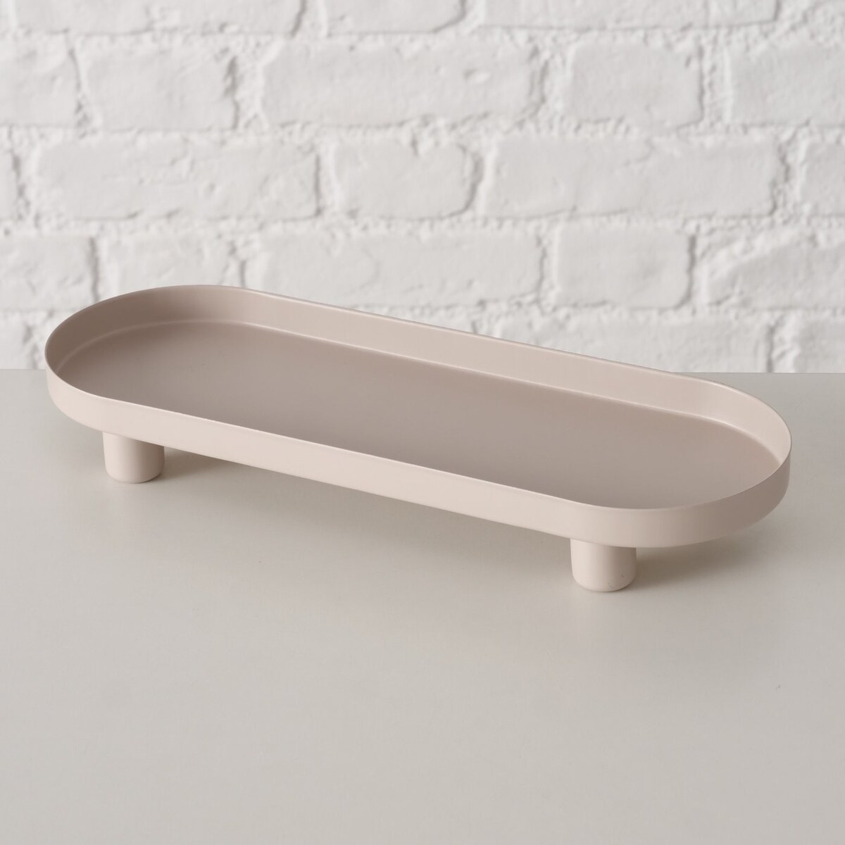 Taca dekoracyjna 28x10x3,7 cm FERCULUM beżowa
