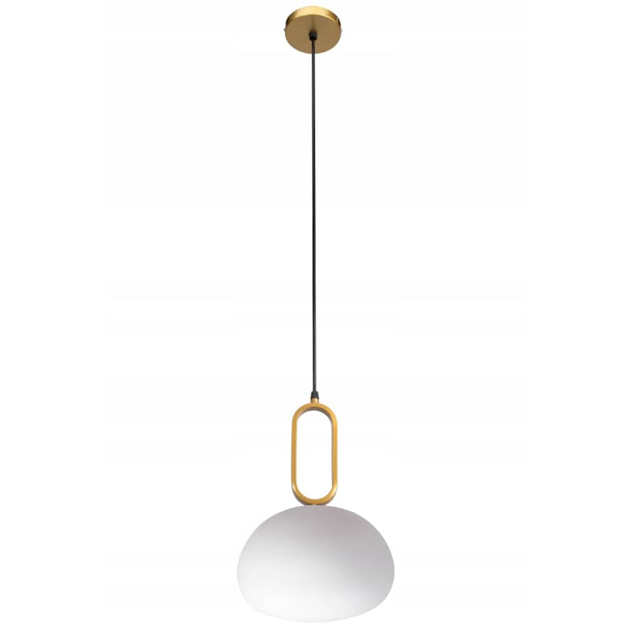Lampa Wisząca Szklana Mleczna Złota Biała Toolight