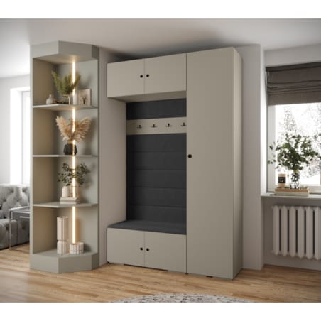 Garderoba do przedpokoju INOVA 2 Z19 kaszmir+czarny+manila18