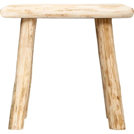 Stołek drewniany - prostokątny taboret, podnóżek, 34 x 24 x 32 cm