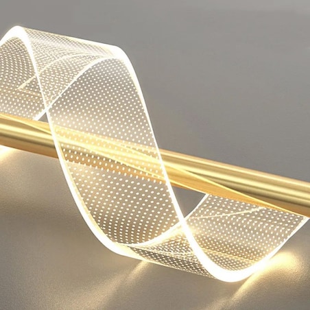 Lampa wisząca złota transparentna LED APP1550-CP