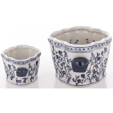 Osłonka 2 szt. ceramiczna 14,5x32x22 i 9,5x21x14 cm GHARA-VI podłużne