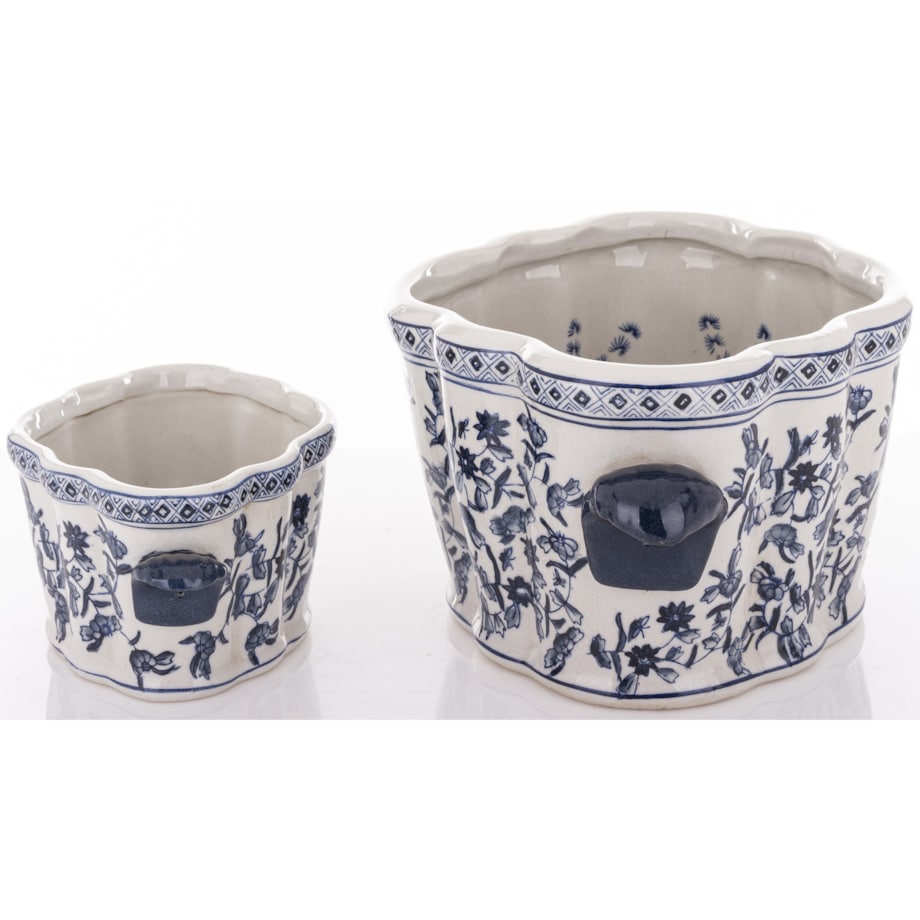 Osłonka 2 szt. ceramiczna 14,5x32x22 i 9,5x21x14 cm GHARA-VI podłużne