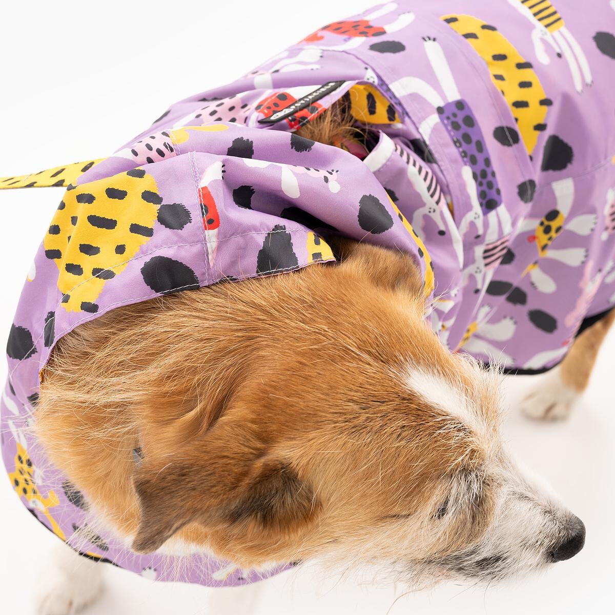 Płaszcz przeciwdeszczowy dla psa Pieski Floreski - Rozmiar: S