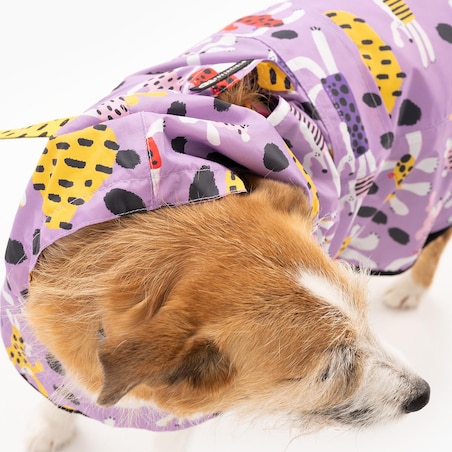 Płaszcz przeciwdeszczowy dla psa Pieski Floreski - Rozmiar: S