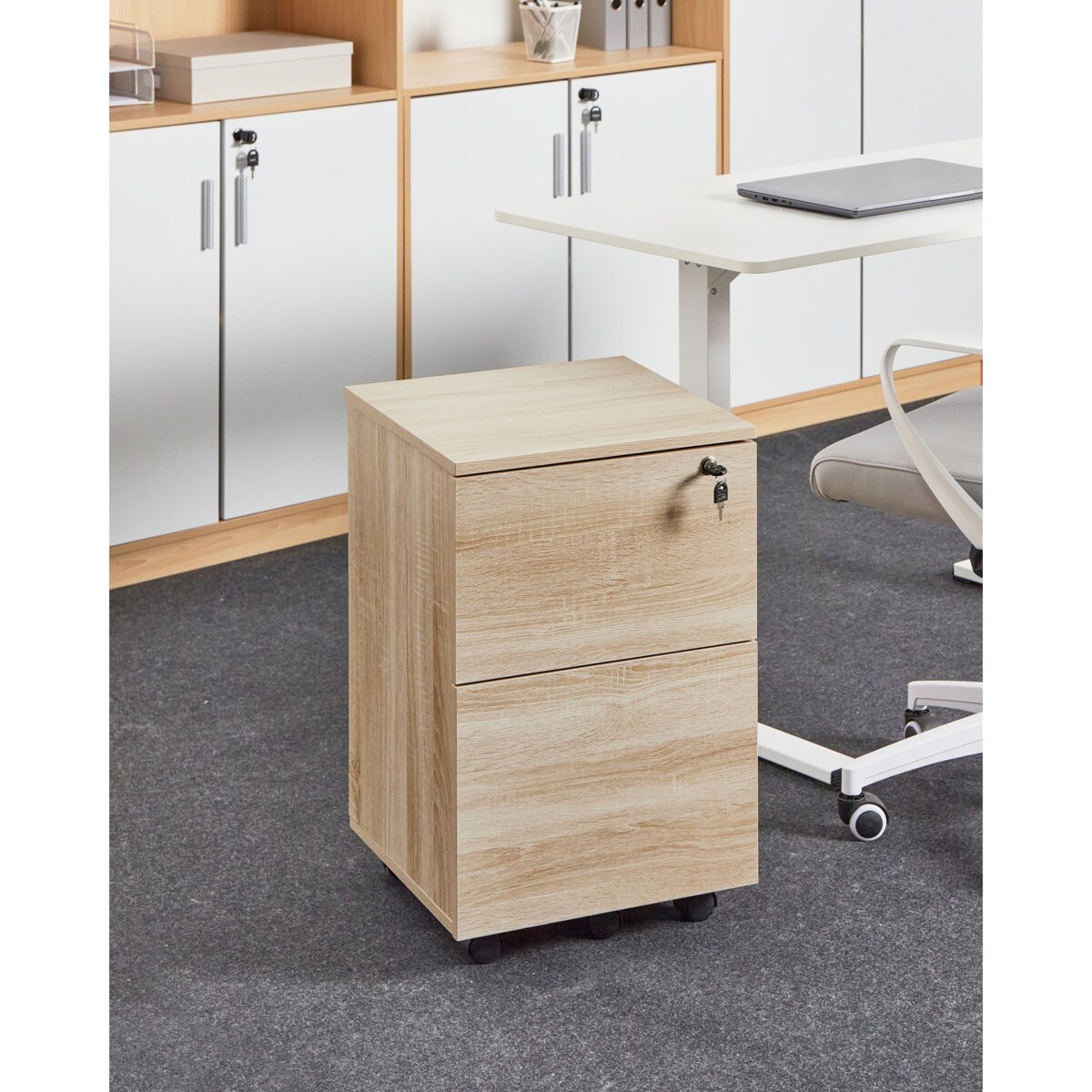 Szafka biurowa JOHNSON Jasnobrązowy