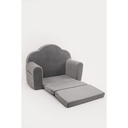 Fotelik piankowy rozkładany - szary