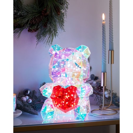 Dekoracja Smart LED z apilkacją miś wielokolorowa RIGEL