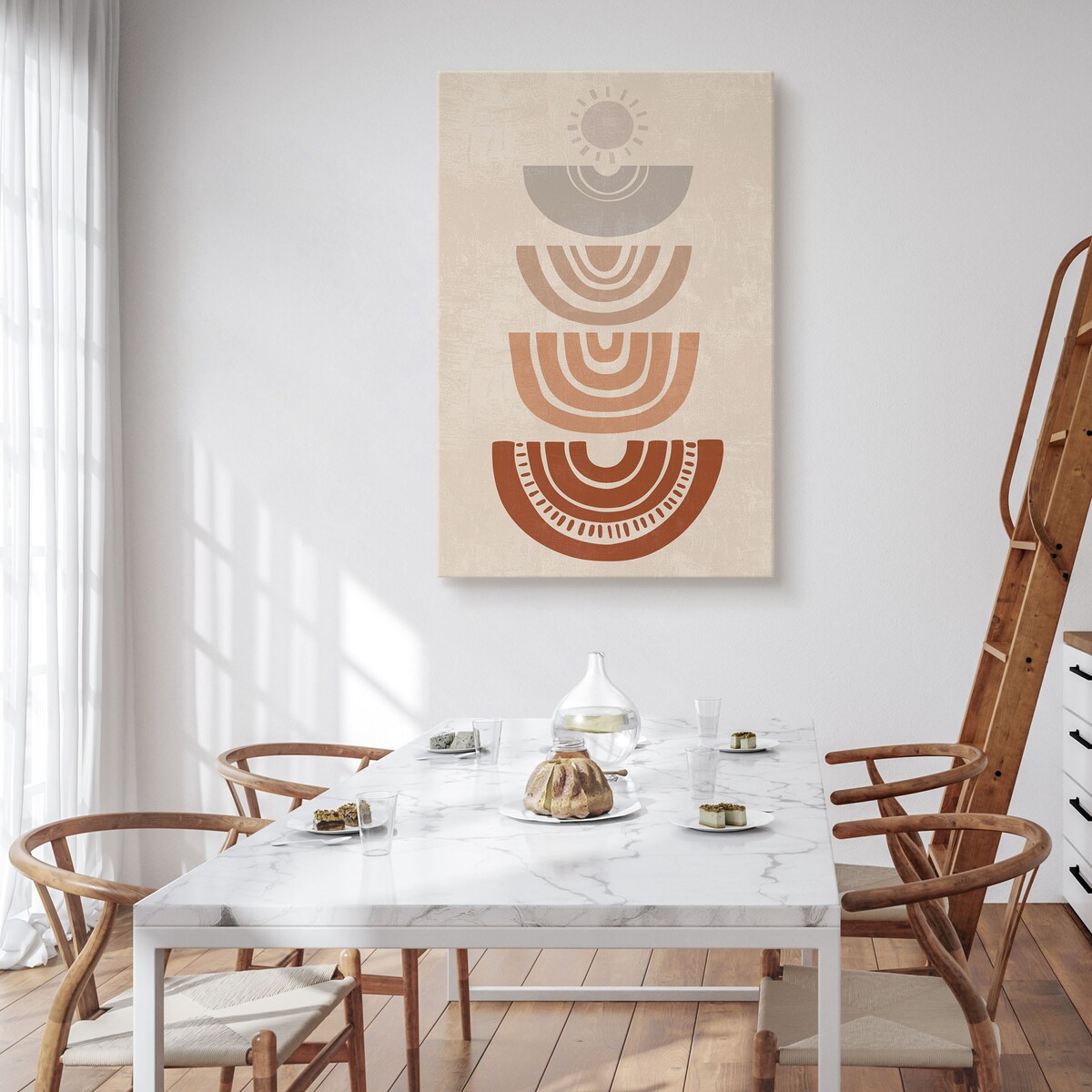 Obraz Styl Boho Kształty Starożytne 80x120cm