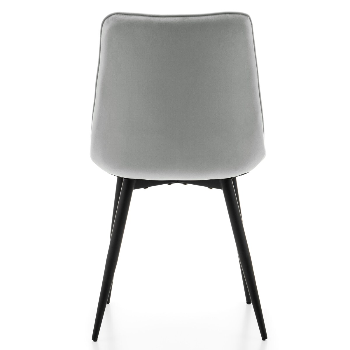 Krzesło tapicerowane welurowe CHIC velvet jasnoszary do salonu jadalni