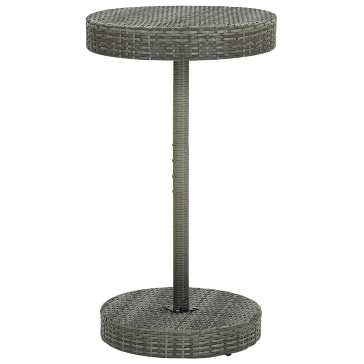 vidaXL Stolik ogrodowy, szary, 60,5x106 cm, polirattan