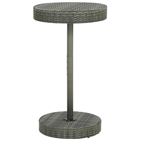 vidaXL Stolik ogrodowy, szary, 60,5x106 cm, polirattan