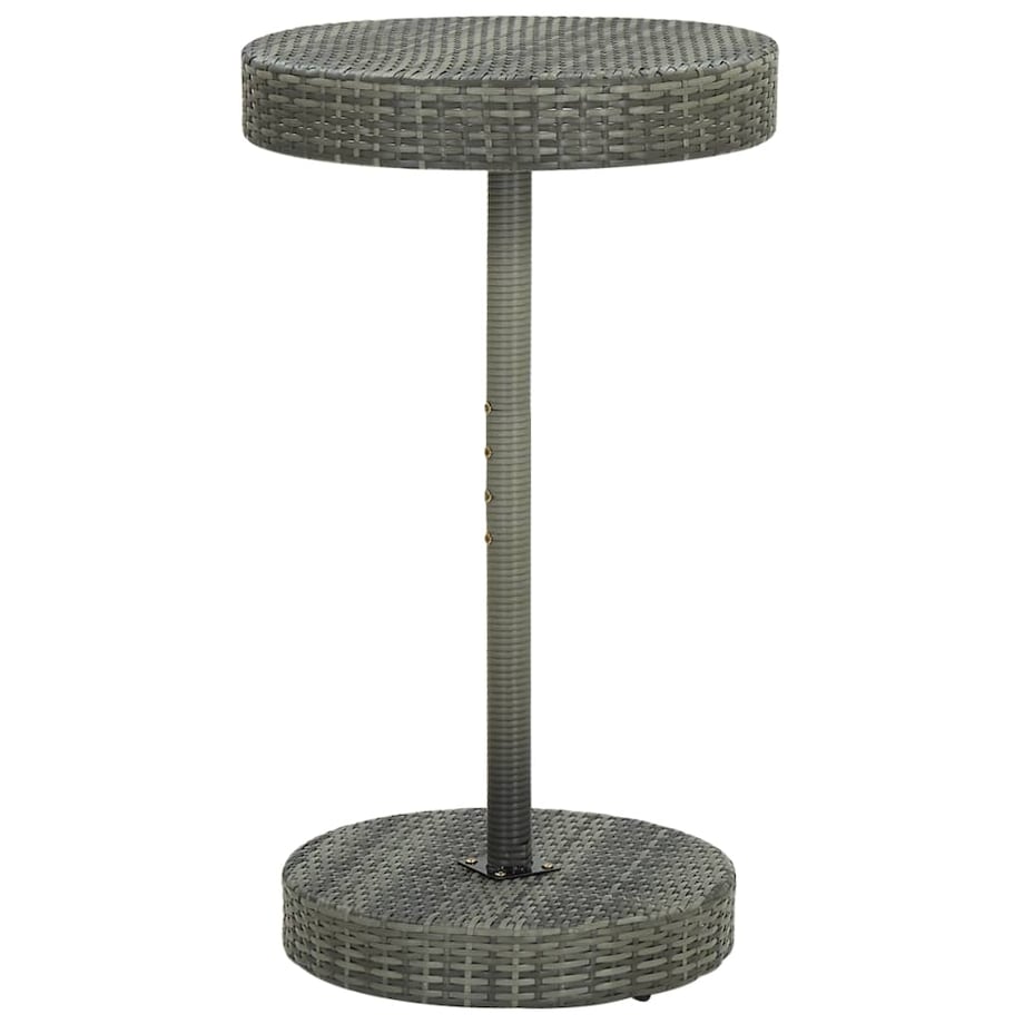vidaXL Stolik ogrodowy, szary, 60,5x106 cm, polirattan