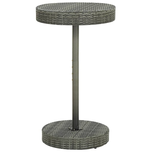 vidaXL Stolik ogrodowy, szary, 60,5x106 cm, polirattan