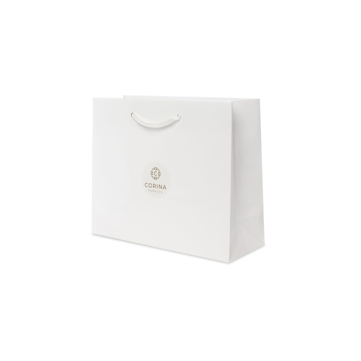Torba prezentowa Corina Candles w kolorze białym – rozmiar M, premium