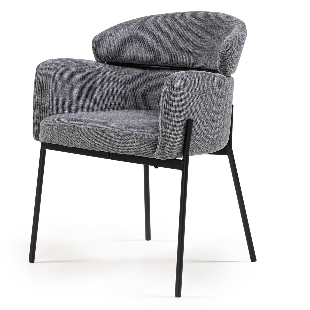 Krzesło z podłokietnikami szare Granada, kpl. 2 szt.