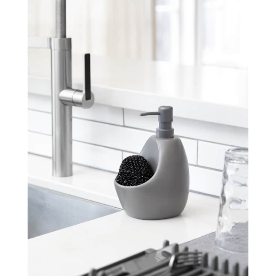 Dozownik do mydła lub płynu z gabką grafitowy Joey, 740 ml, Umbra