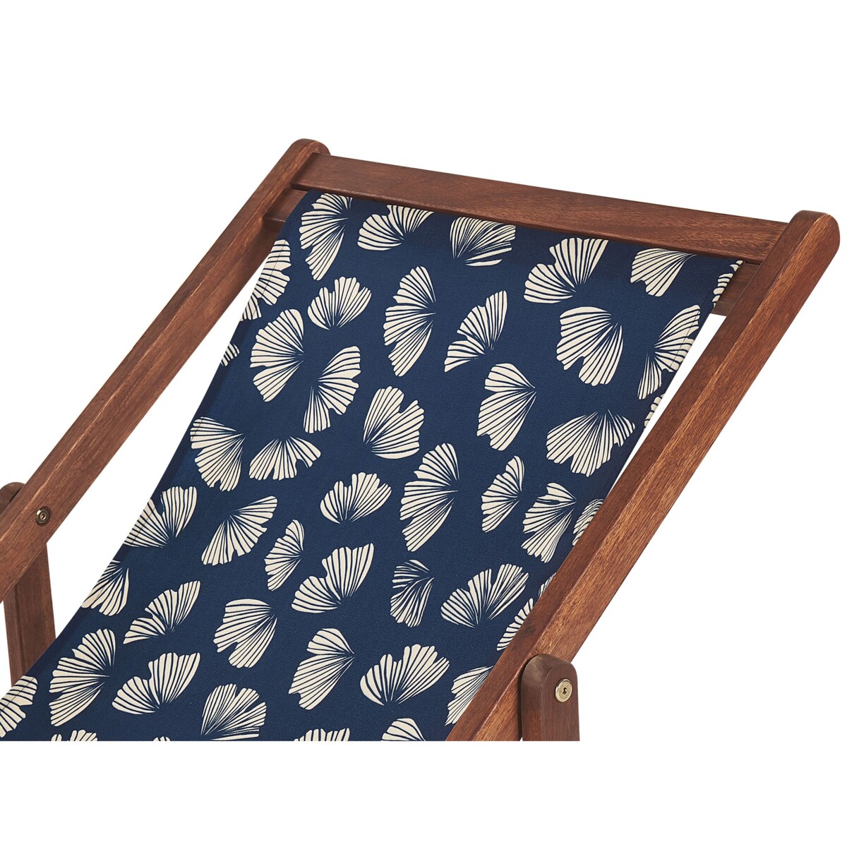 Zestaw 2 tkanin leżakowych wzór w kwiaty ciemnoniebieski ANZIO / AVELLINO