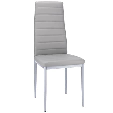 4 x Krzesło VERUM szare ekoskóra