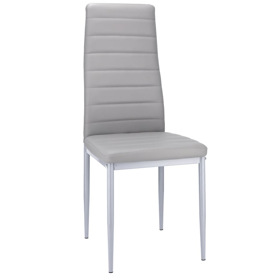 4 x Krzesło VERUM szare ekoskóra