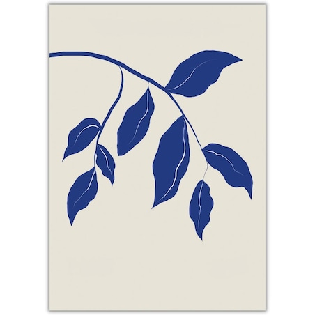 plakat blue and beige art 2 21x30 cm