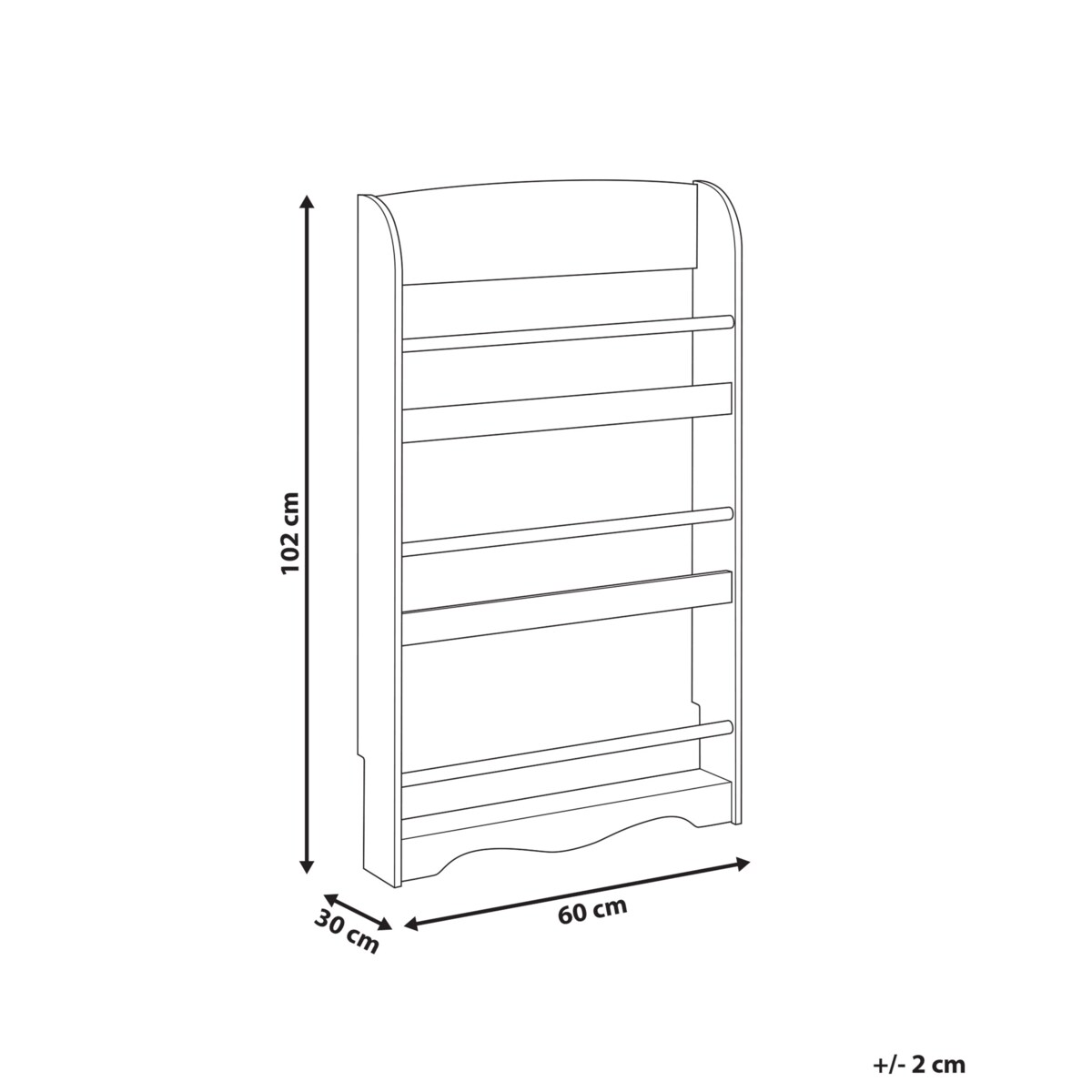 Regał ścienny MDF Pastelowy róż LILOET