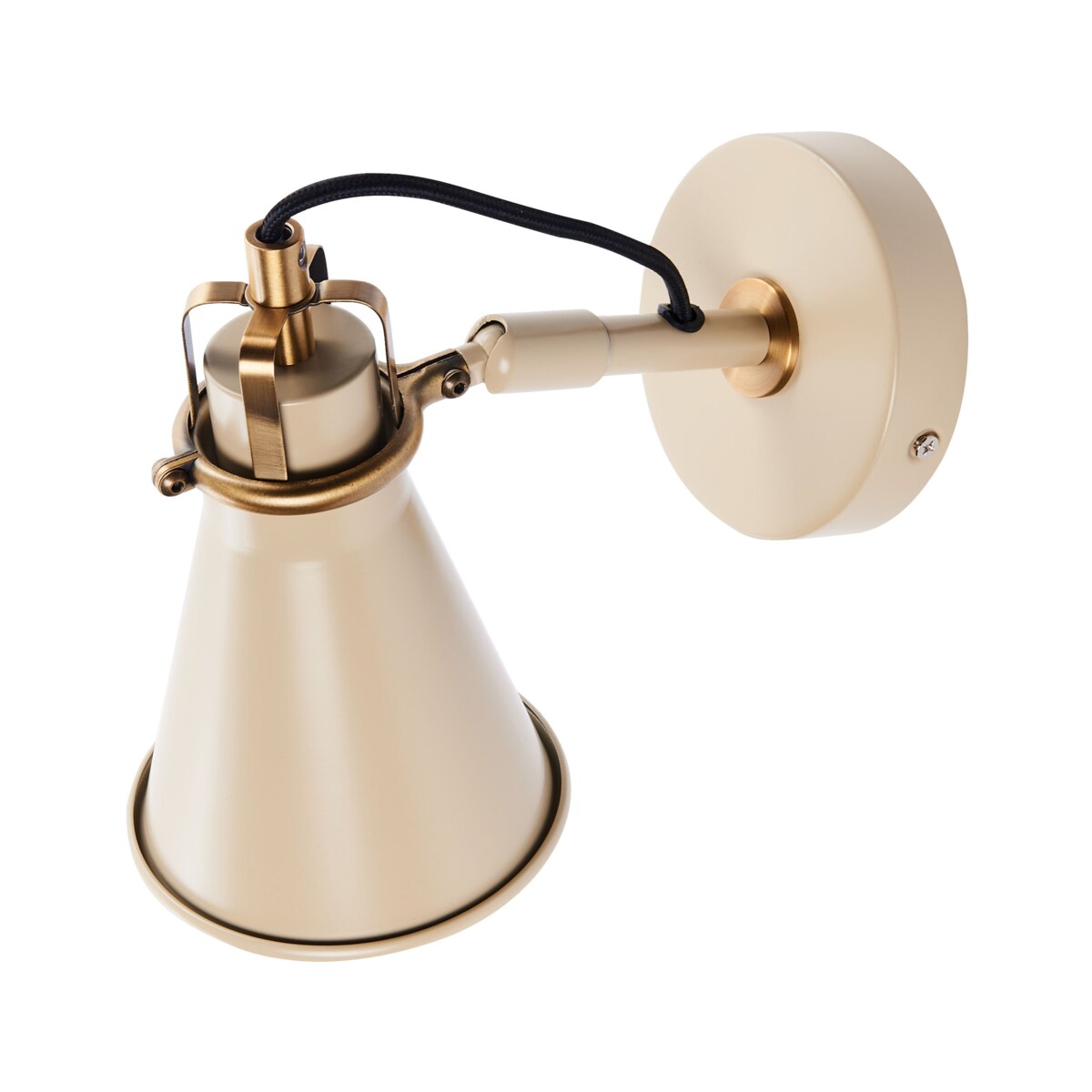 Zestaw 2 lamp ściennych metalowych beżowy MOYOLA