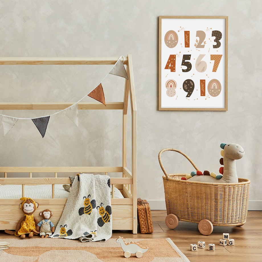 Plakat dla dzieci Liczby boho 2 40x50