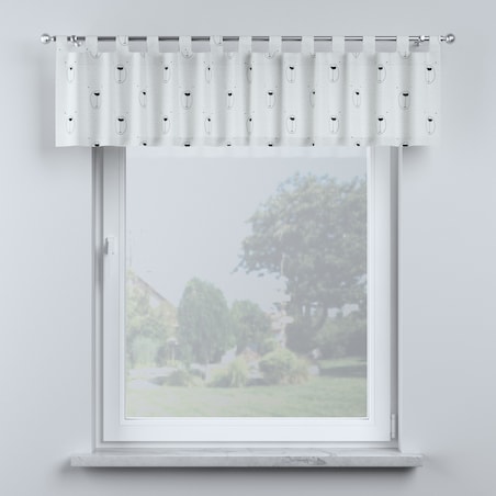 Lambrekin na szelkach 130x40 ecru-czarny