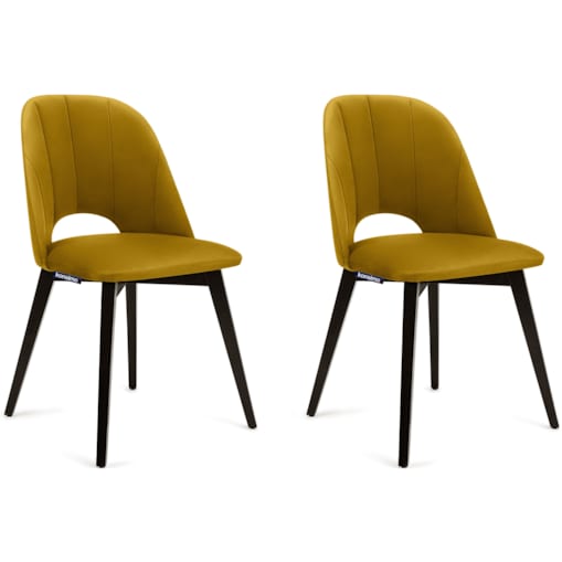 KONSIMO BOVIO uniwersalne krzesła do salonu 2 sztuki żółte