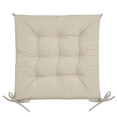Kremowa Poduszka na Siedzisko Krzesło Fotel Ogrodowy 40 x 40 x 5 cm