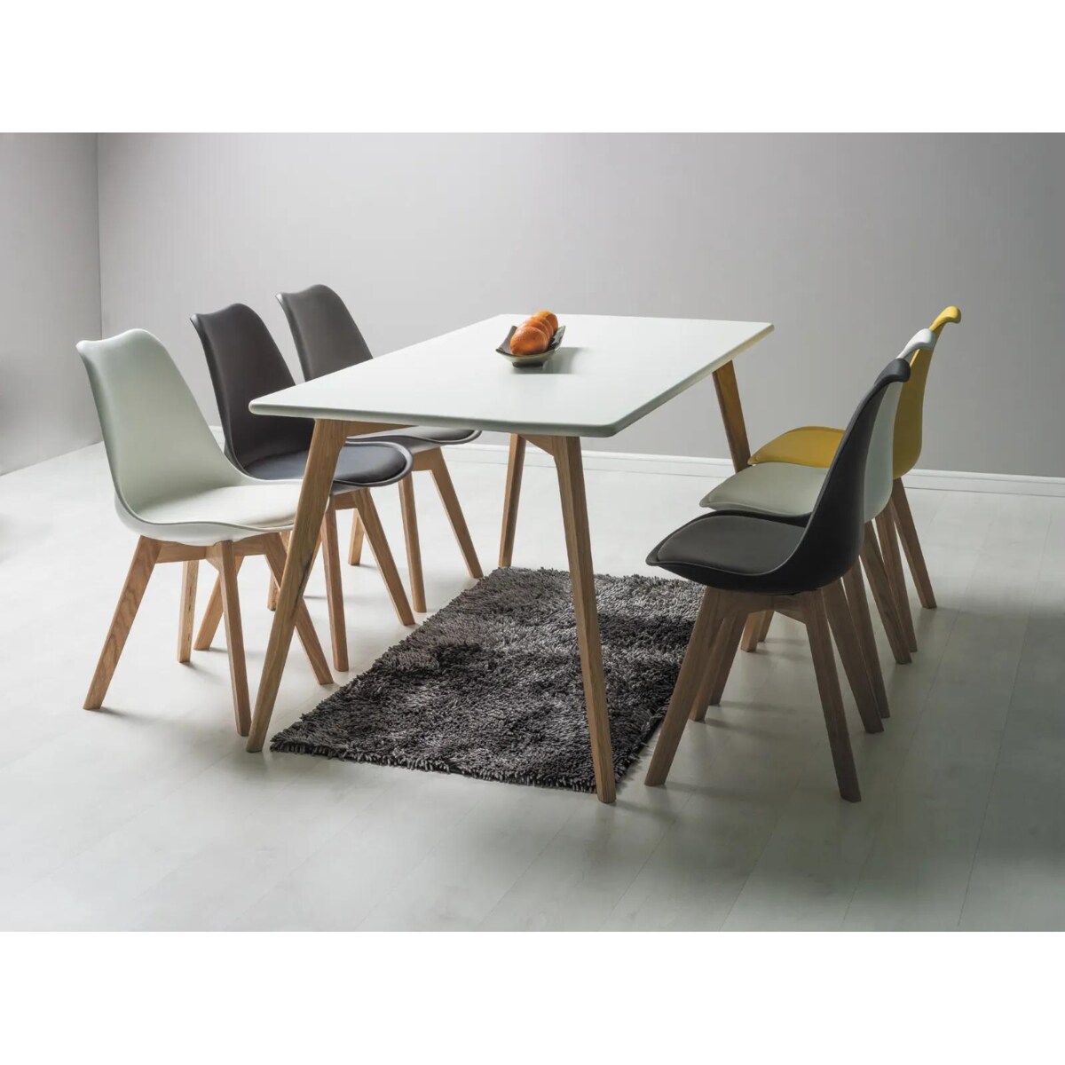 Krzesło KRIS czarne/dąb