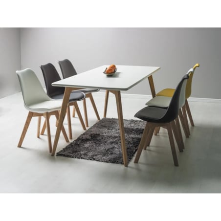 Krzesło KRIS czarne/dąb