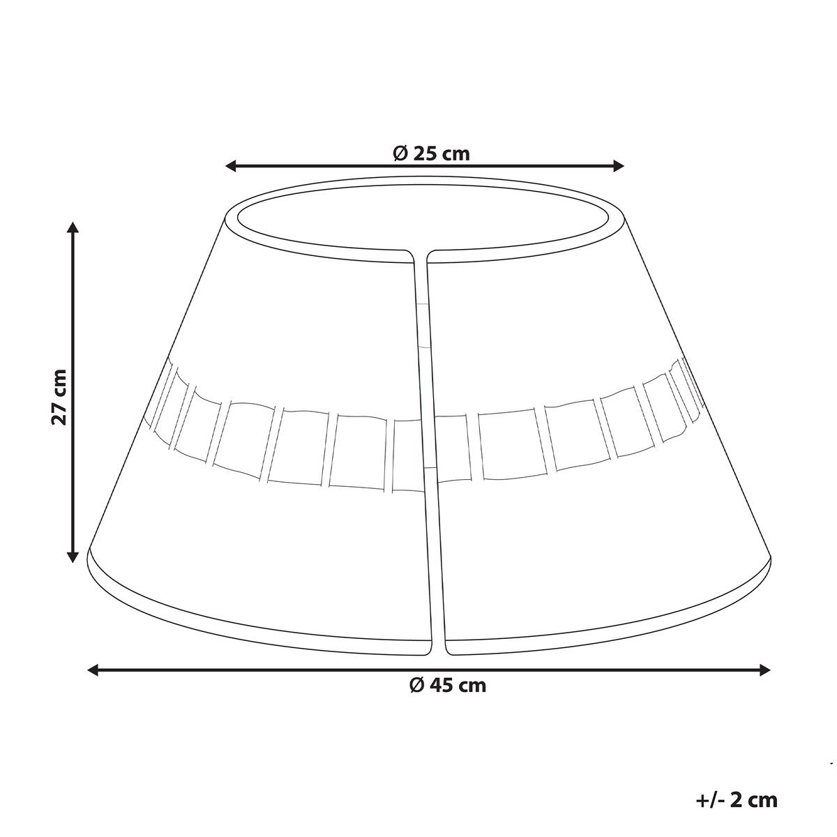 Osłonka pod choinkę MARCHE Trawa morska Naturalny 45 cm