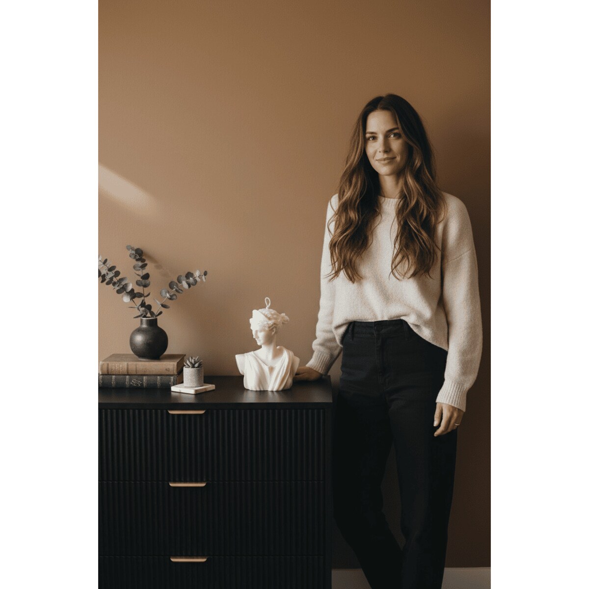 Świeca sojowa Artemis w formie dekoracyjnego popiersia – elegancka rzeźba do wnętrz