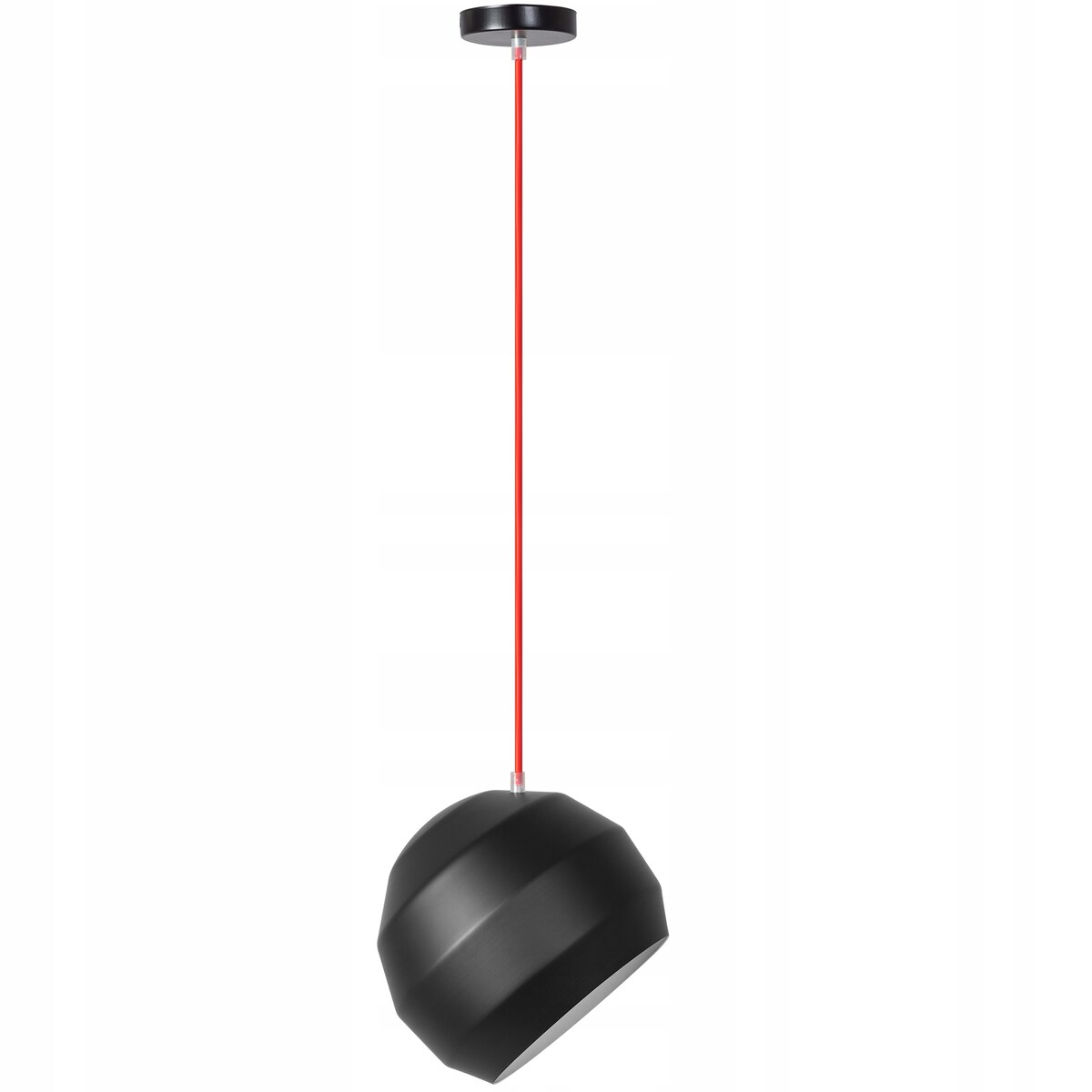 Lampa Sufitowa Wisząca Styl Czarna Metalowa