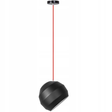 Lampa Sufitowa Wisząca Styl Czarna Metalowa