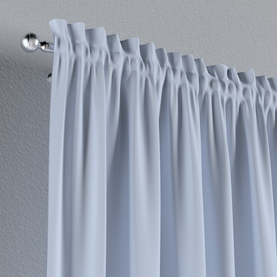 Zasłona na kanale z grzywką 1 szt. 130x260 pastelowy niebieski