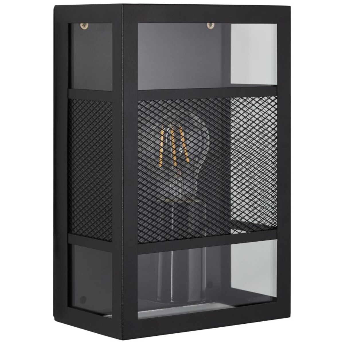 Ścienna lampa zewnętrzna Getta 96409/06 Brilliant klatka IP44 czarna