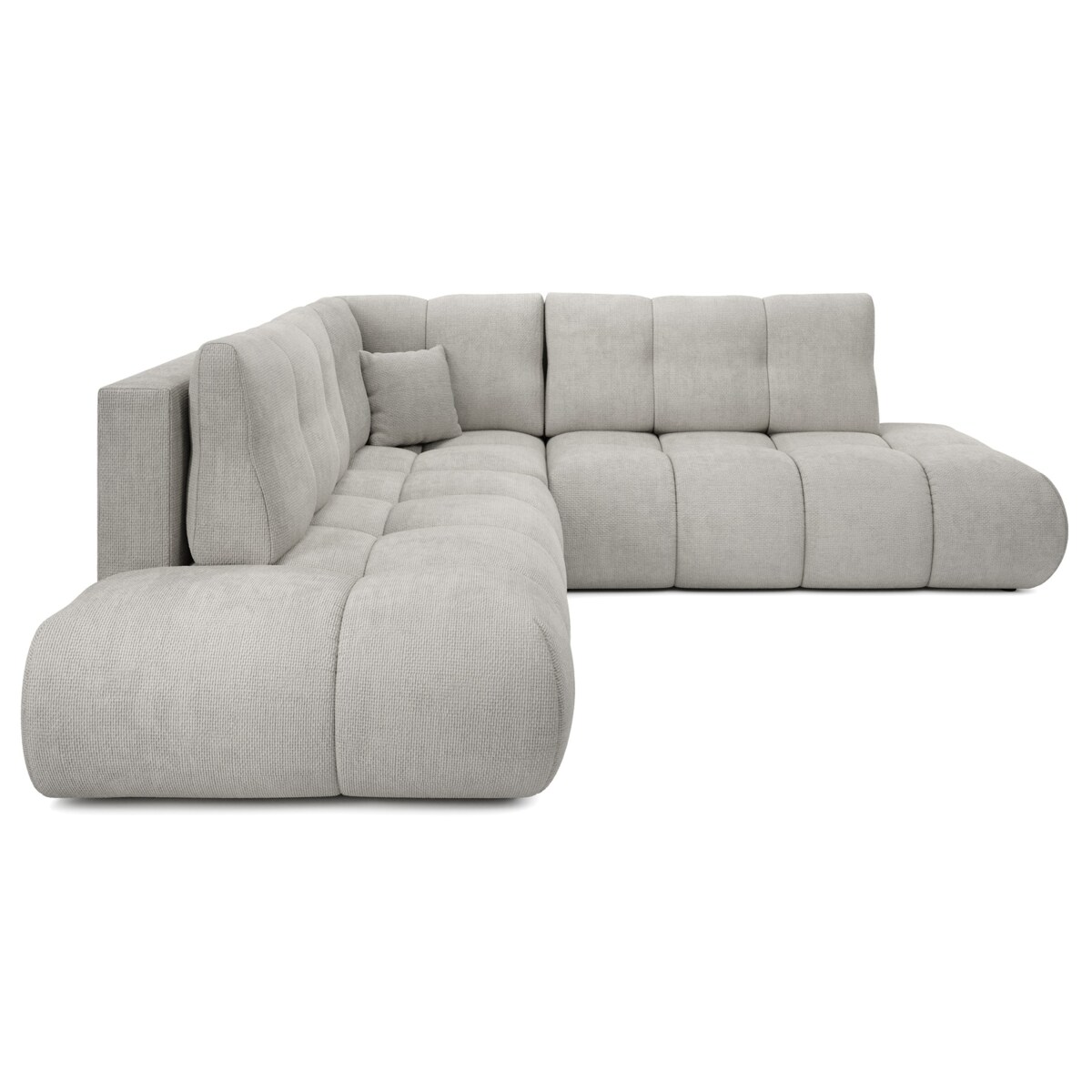 Narożnik pikowany, rozkładany z funkcją spania SOHI, Flow 16 - jasny szary