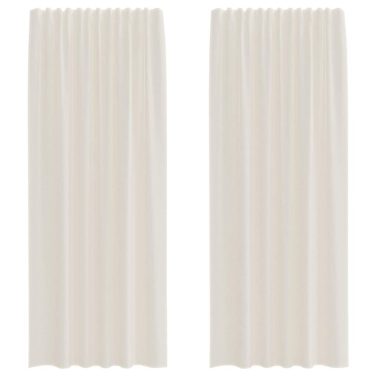 vidaXL Zasłony woalowe z kieszeniami na drążek 2 szt. Kremowe