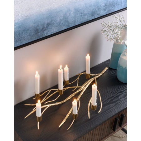 Świecznik ARRENTELA Metal 10 cm Złoty