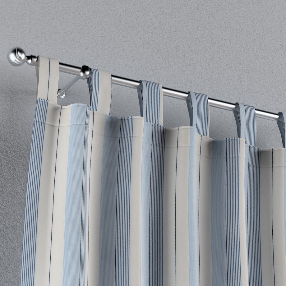 Zasłona na szelkach 1 szt. 130x245 niebieskie pasy