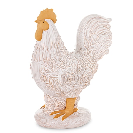 Dekoracja - kogut 28,5x12,5x23 cm CAZZO-2 biały