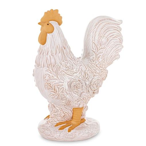 Dekoracja - kogut 28,5x12,5x23 cm CAZZO-2 biały