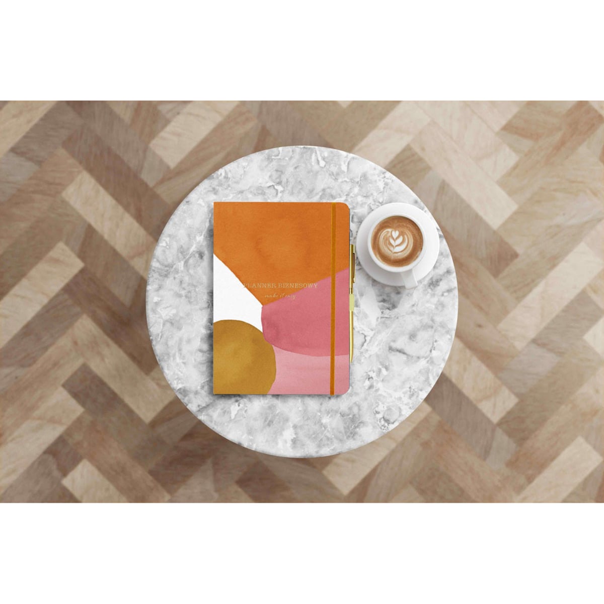 UCHWYT WKLEJANY NA DŁUGOPIS – YELLOW