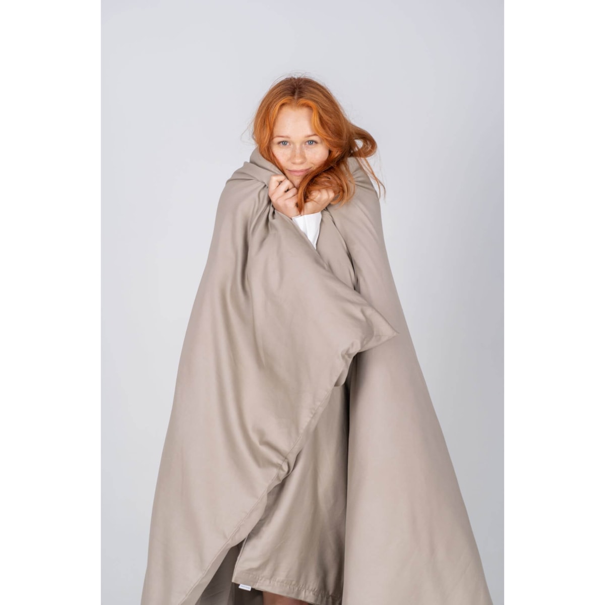 Pościel satynowa taupe 160/200 + 2 x 70/80 cm