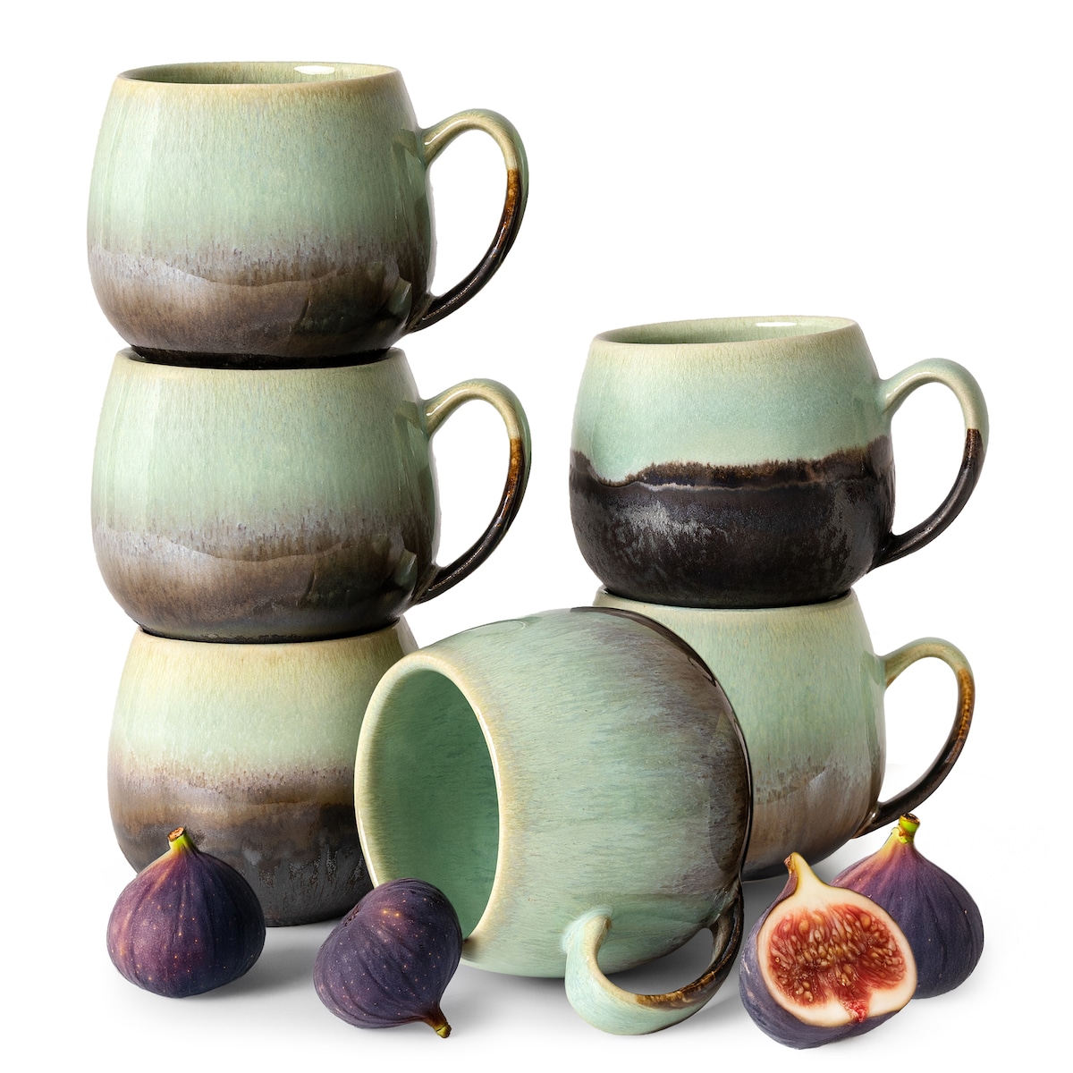 Konsimo PRIMA Kubek 6 szt., szałwiowy