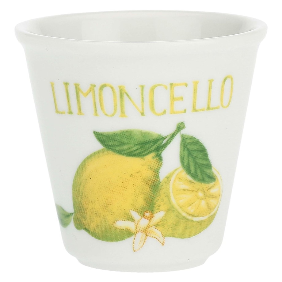 Zestaw 6 kieliszków do Limoncello Liquorelli - Biały, 75 ml