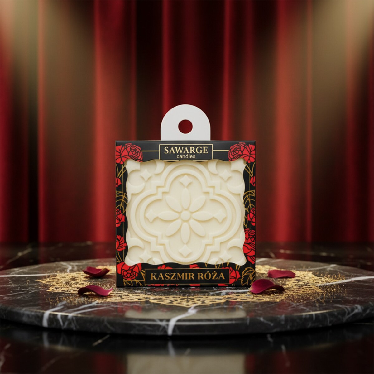 Zapachowa zawieszka do szafy wosk sojowy Kaszmir Róża